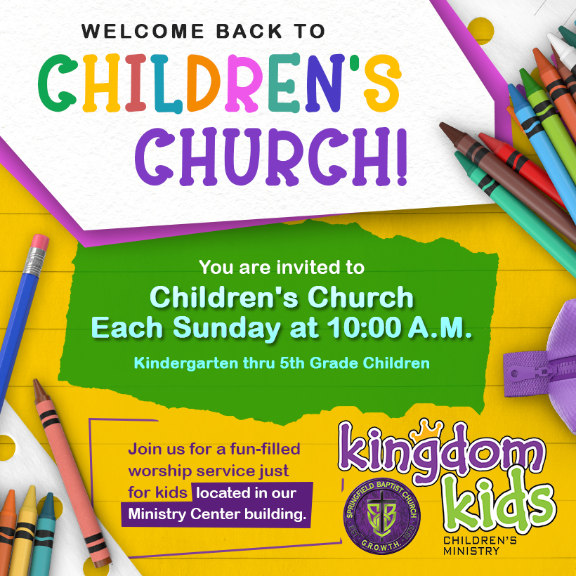 Welcome Kids Church Banner